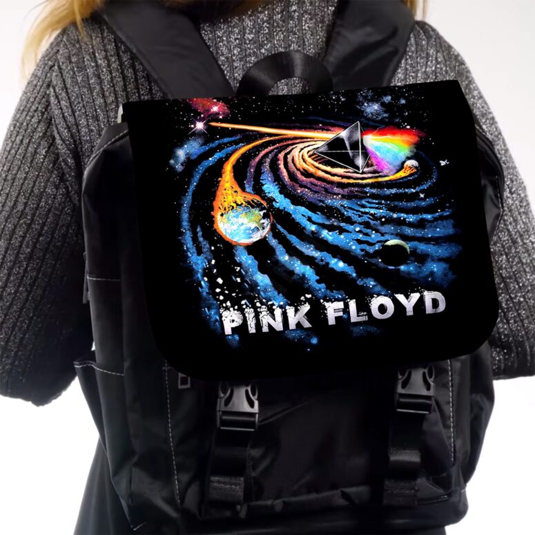 DSOTM Universe of Chaos  Pink Floyd Black Shoulder Backpack