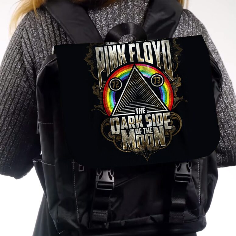Dark Side Of The Moon 1972 1973  Pink Floyd Black Shoulder Backpack
