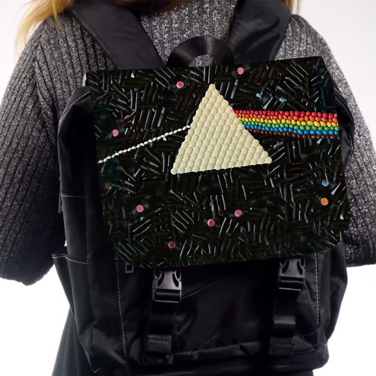 Dark Side Of The Moon Candy  Pink Floyd Black Shoulder Backpack