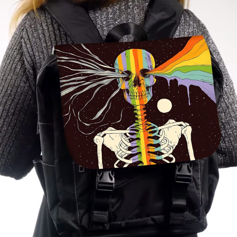 Dark Side of Existence  Pink Floyd Black Shoulder Backpack