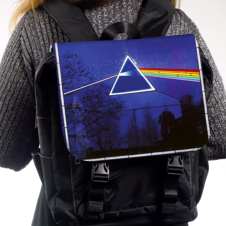 Dark Side of the Moon 30th Anniversary Remastered Pink Floyd Black Shoulder Backpack Dark Side of the Moon 30th Anniversary Remastered Pink Floyd Black Shoulder Backpack