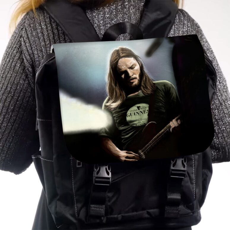 Dawid Gilmour fan art Pink Floyd Black Shoulder Backpack Dawid Gilmour fan art Pink Floyd Black Shoulder Backpack