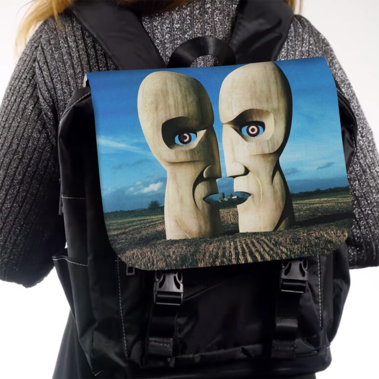 Division Bell Stone Headsz Pink Floyd Black Shoulder Backpack Division Bell Stone Headsz Pink Floyd Black Shoulder Backpack