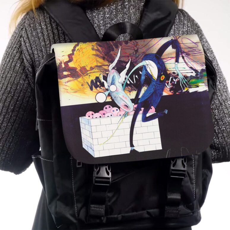 Gerald Scarfe Scarfe on the Wall  Pink Floyd Black Shoulder Backpack