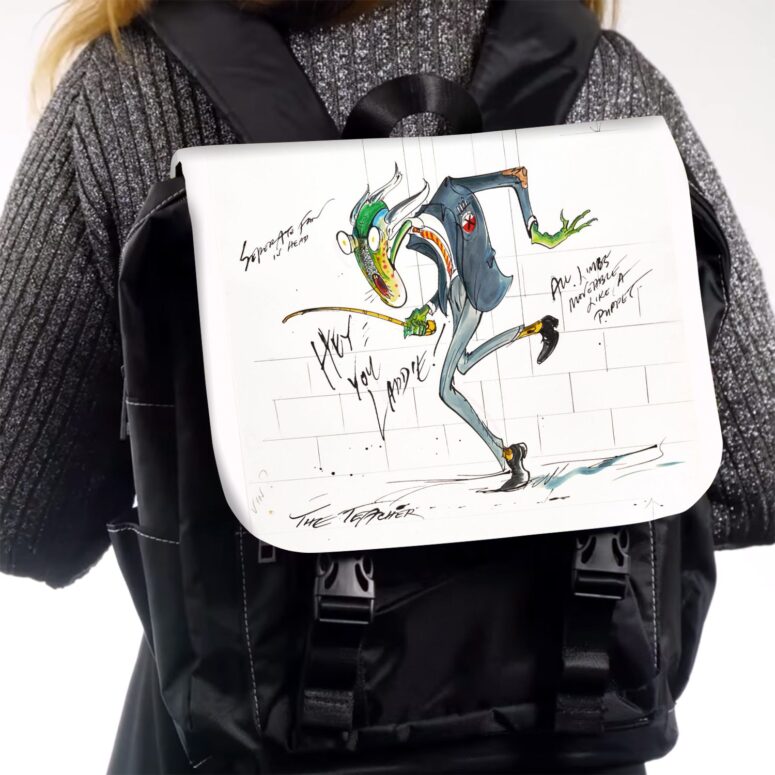 Hey You Laddie  Pink Floyd Black Shoulder Backpack