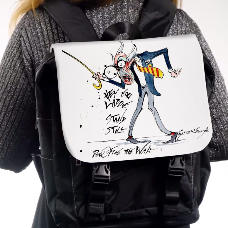 Hey You Laddie Stand Still The Teacher  Pink Floyd Black Shoulder Backpack