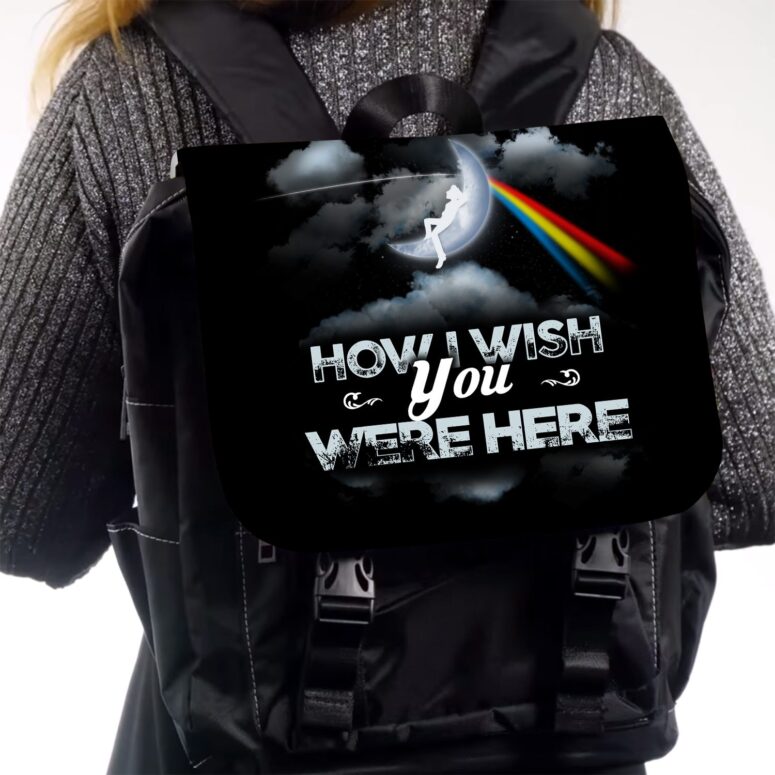 How Wish You Were Here Art  Pink Floyd Black Shoulder Backpack