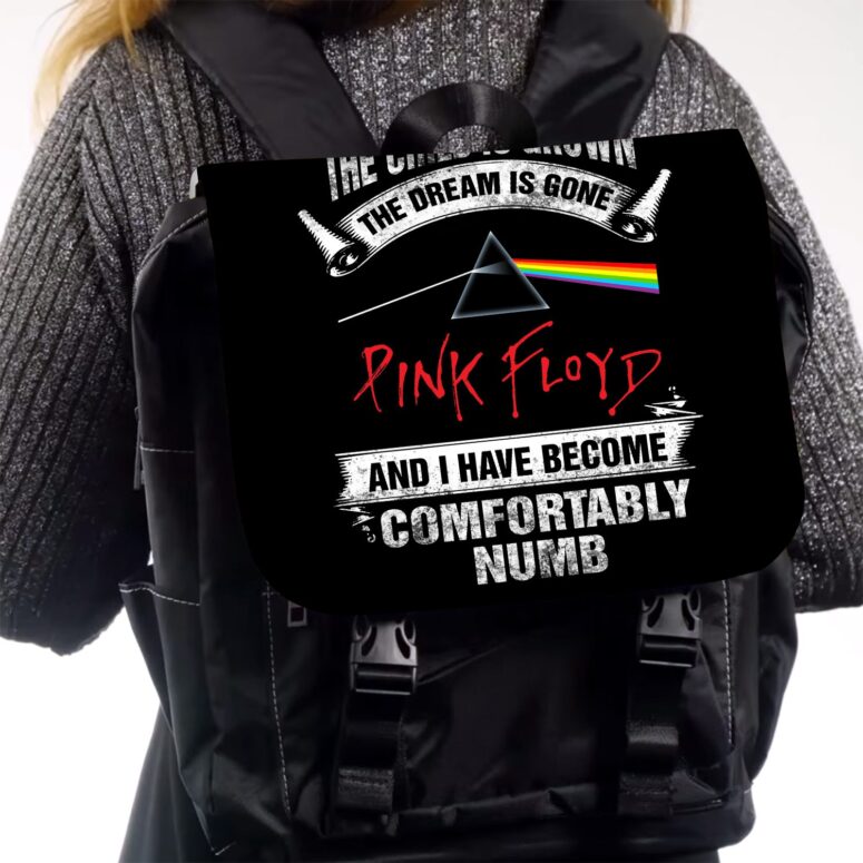 I have become comfortably numb  Pink Floyd Black Shoulder Backpack