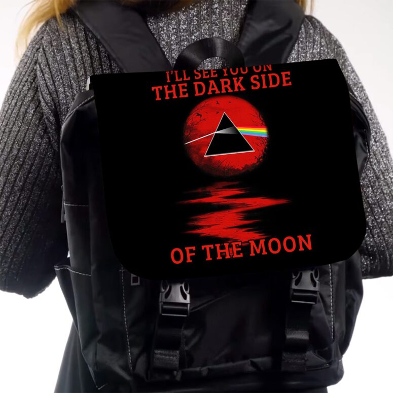 Ill see you on the dark side Pink Floyd Black Shoulder Backpack Ill see you on the dark side Pink Floyd Black Shoulder Backpack