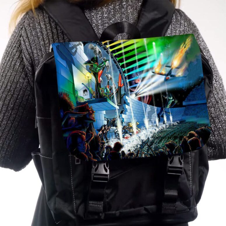 Interestellar Show Pink Floyd Colorful Black Shoulder Backpack