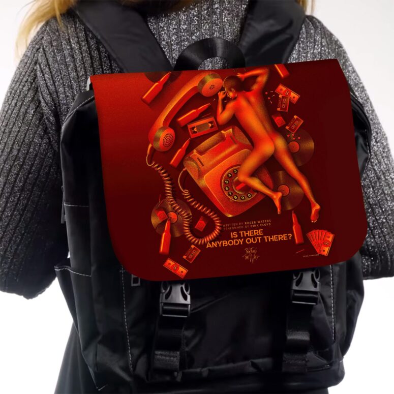 Is There Anybody Out There 2 Fan Art  Pink Floyd Black Shoulder Backpack
