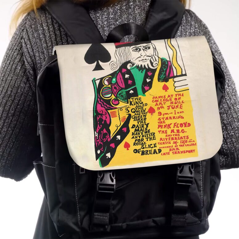 King of Spades The Pink Floyd Promo Vintage Black Shoulder Backpack King of Spades The Pink Floyd Promo Vintage Black Shoulder Backpack