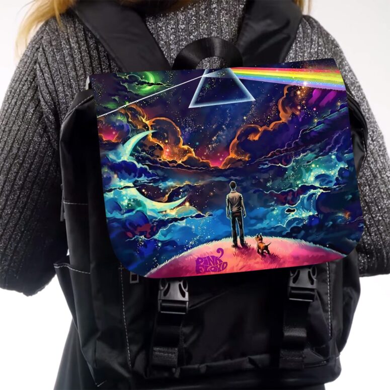 Looking For Dark Side Of The Moon  Pink Floyd Black Shoulder Backpack