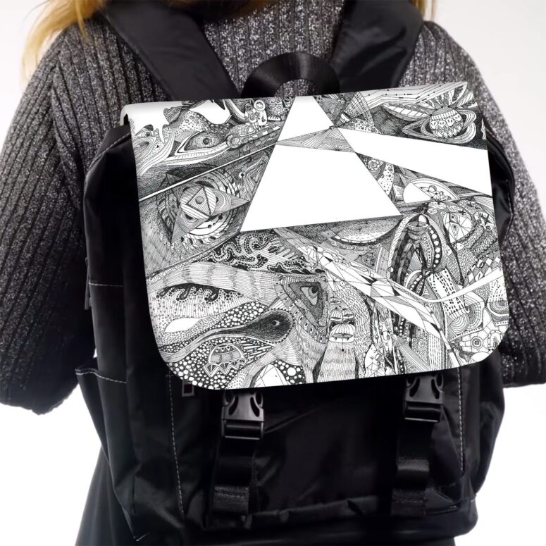Memories Fan Art Pink Floyd Black Shoulder Backpack Memories Fan Art Pink Floyd Black Shoulder Backpack