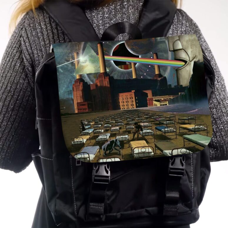 Momentary lapse of reason x Animals x Pulse x DSOTM  Pink Floyd Black Shoulder Backpack