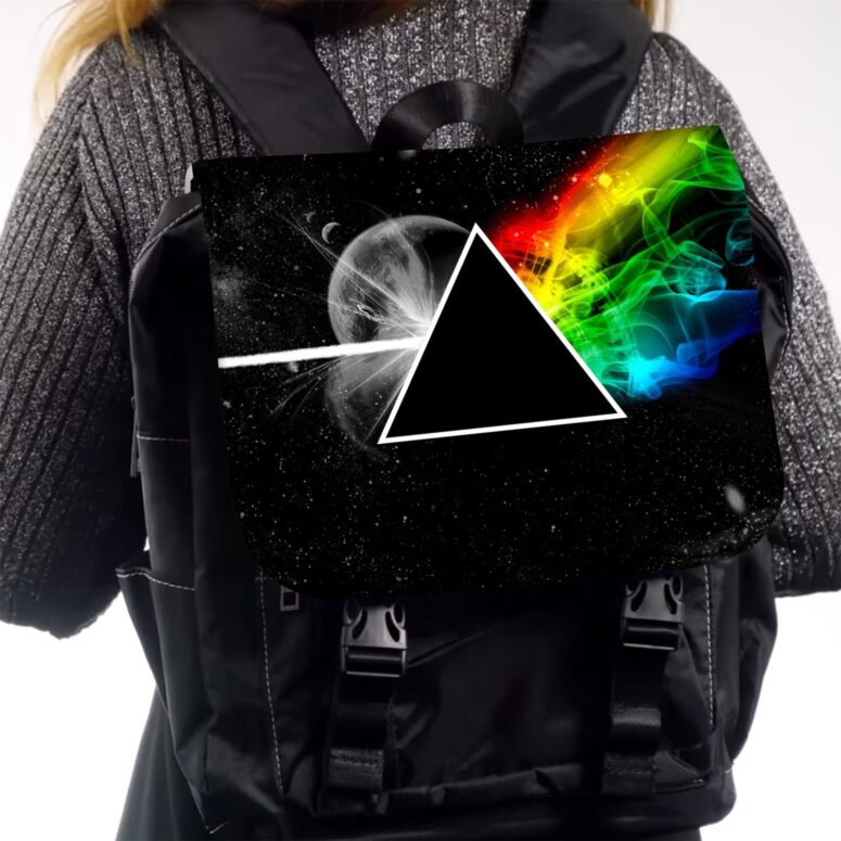 Dark Side Of the Moon in Space Pink Floyd Black Shoulder Backpack Dark Side Of the Moon in Space Pink Floyd Black Shoulder Backpack