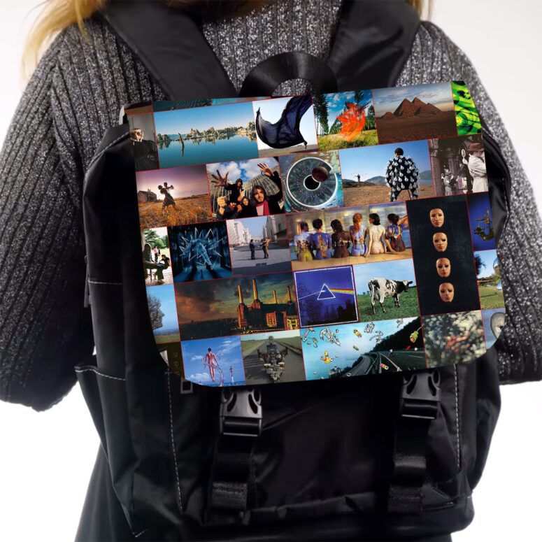 Pink Floyd 40th Anniversary 2007 Composite Photo Black Shoulder Backpack
