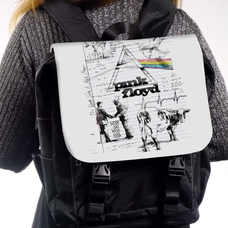 Pink Floyd Album Art Sketches Black Shoulder Backpack Pink Floyd Album Art Sketches Black Shoulder Backpack
