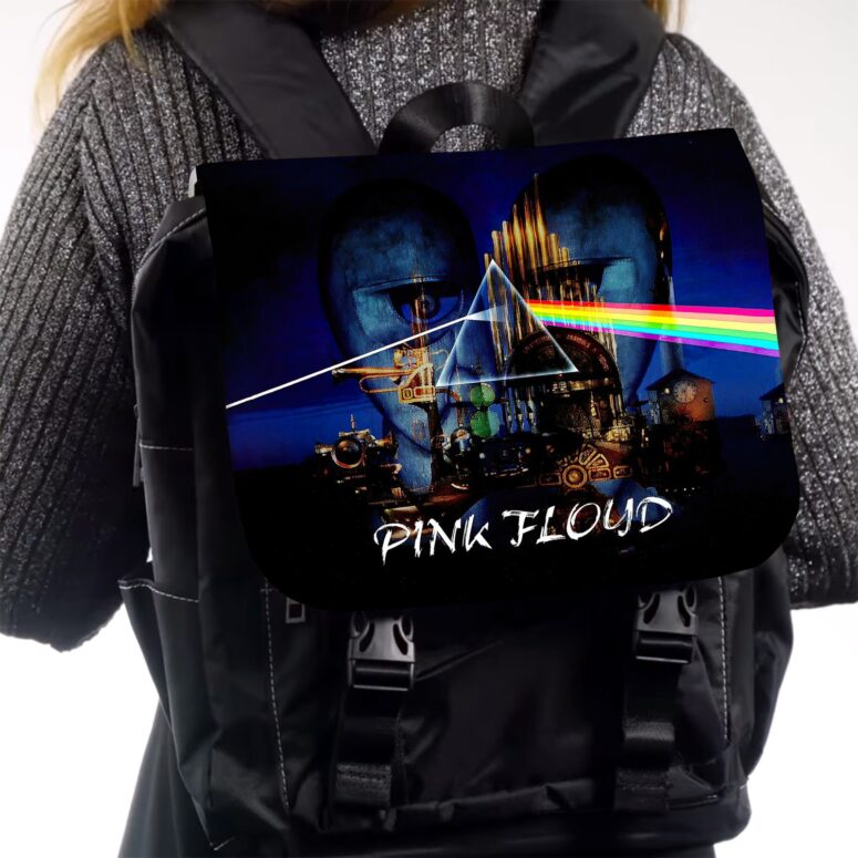 Pink Floyd Album Illustrator Black Shoulder Backpack