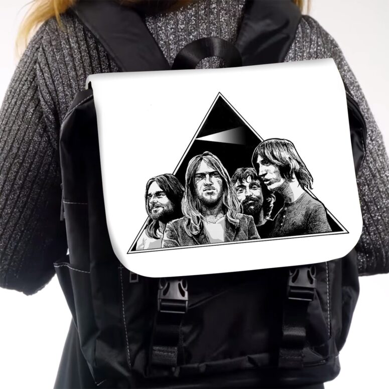 Pink Floyd Band The Wall An Experiment in Surrealism Black Shoulder Backpack Pink Floyd Band The Wall An Experiment in Surrealism Black Shoulder Backpack