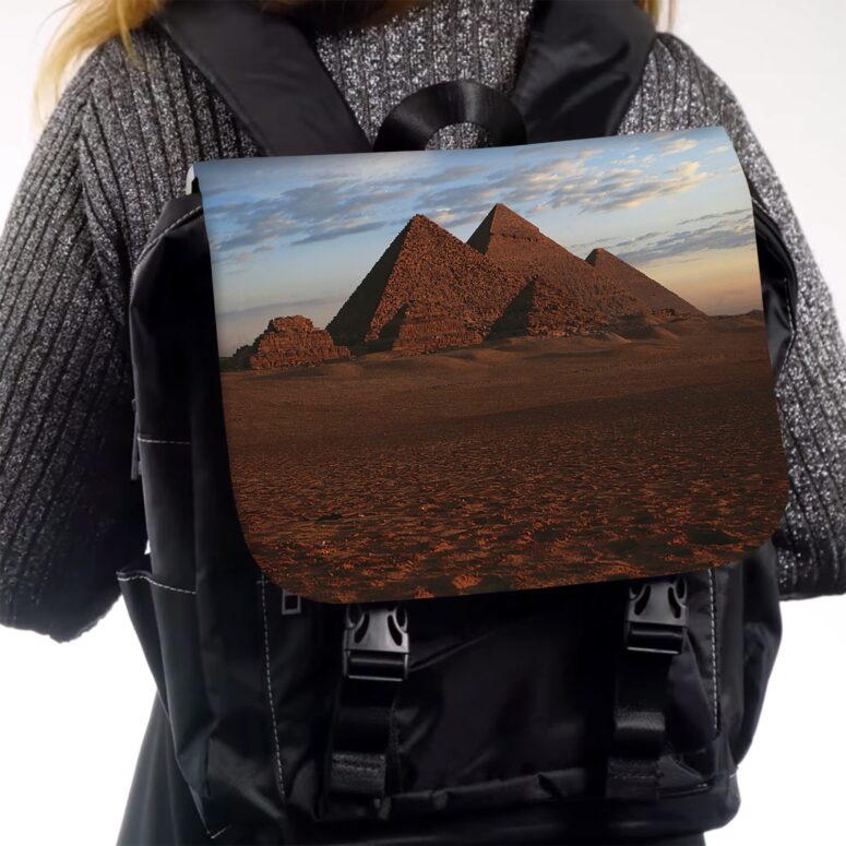 Pink Floyd DSOM Anniversary Pyramids Black Shoulder Backpack Pink Floyd DSOM Anniversary Pyramids Black Shoulder Backpack