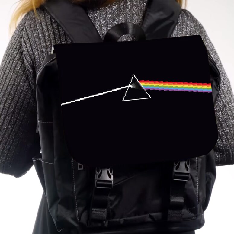 Pink Floyd Dark Side Of Moon Pixel Black Shoulder Backpack