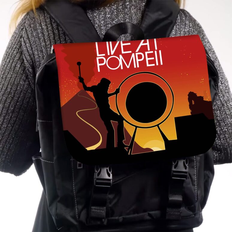 Pink Floyd Live At Pompeii Black Shoulder Backpack