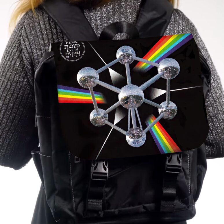 Pink Floyd Live In Brussels Black Shoulder Backpack Pink Floyd Live In Brussels Black Shoulder Backpack