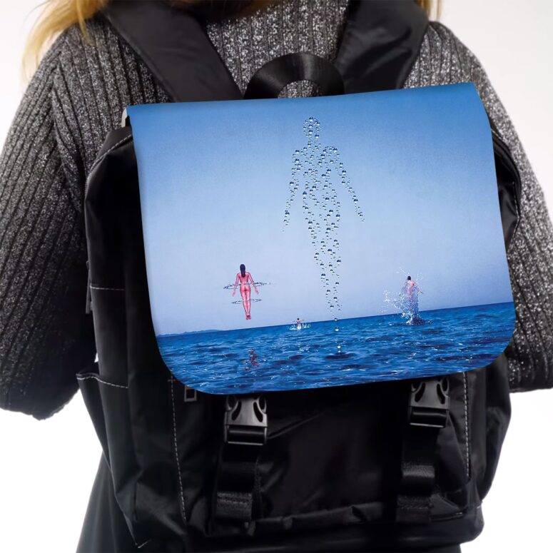 Pink Floyd Shine On Water Bubbles Black Shoulder Backpack Pink Floyd Shine On Water Bubbles Black Shoulder Backpack