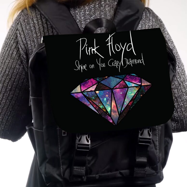 Pink Floyd Shine on You Crazy Diamond Black Shoulder Backpack Pink Floyd Shine on You Crazy Diamond Black Shoulder Backpack