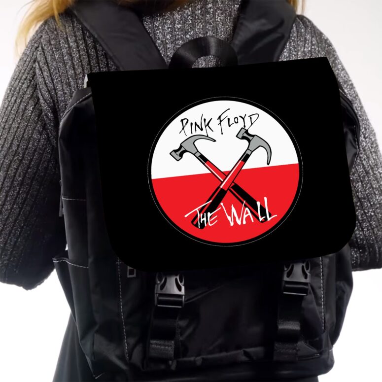 Pink Floyd The Wall Logo Black Shoulder Backpack Pink Floyd The Wall Logo Black Shoulder Backpack