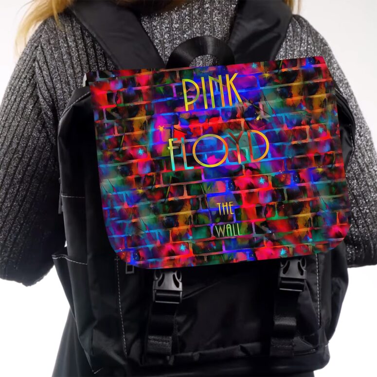 Pink Floyd The Wall Water Painting Black Shoulder Backpack