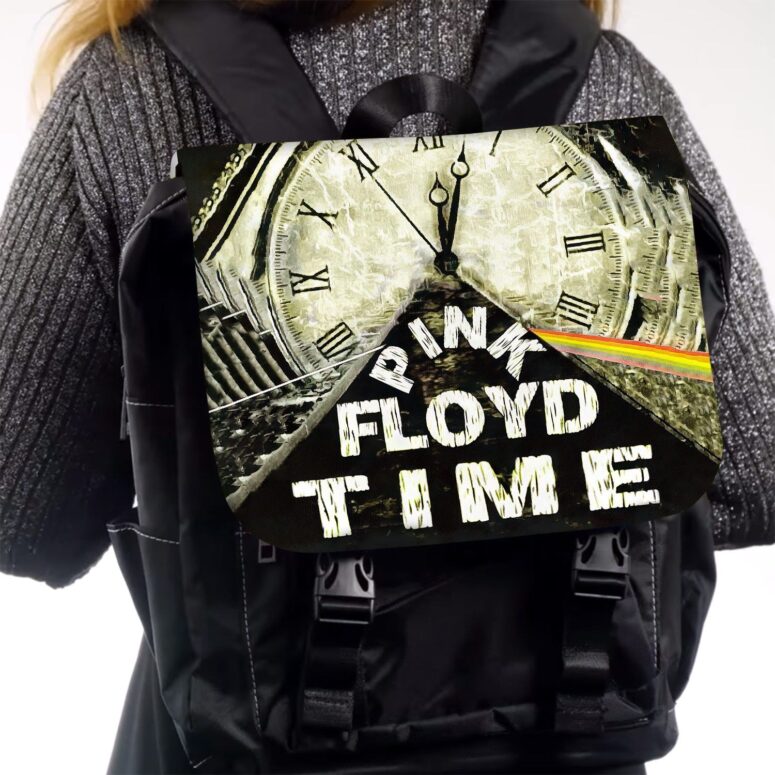 Pink Floyd Time Art Black Shoulder Backpack
