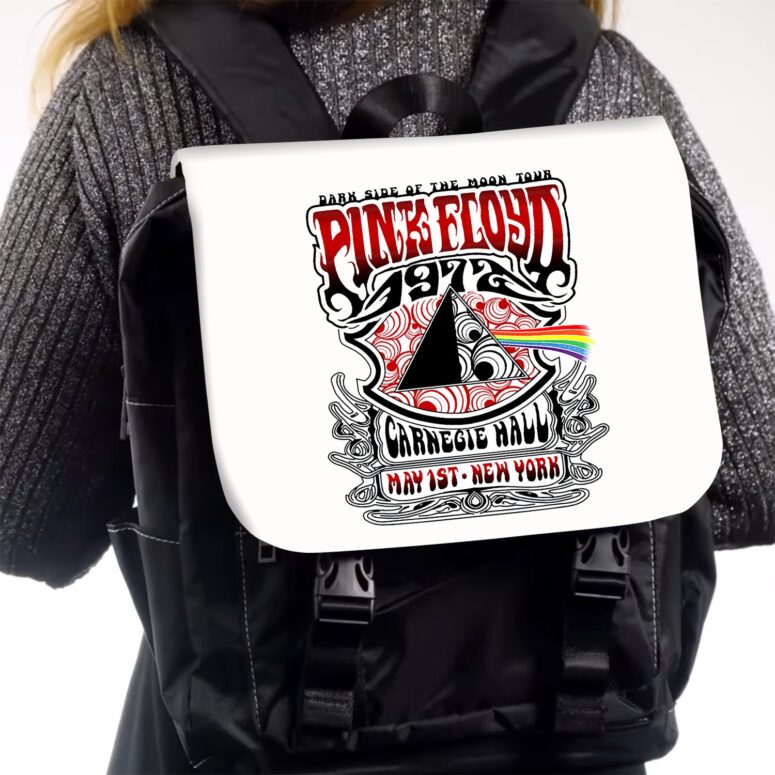 Pink Floyd Tour 1972 Black Shoulder Backpack