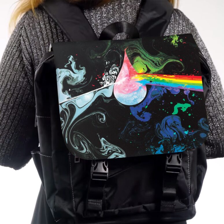 Pink Tear Drop Art Pink Floyd Black Shoulder Backpack Pink Tear Drop Art Pink Floyd Black Shoulder Backpack