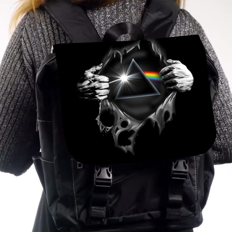 Pink floyd is my super power Black Shoulder Backpack