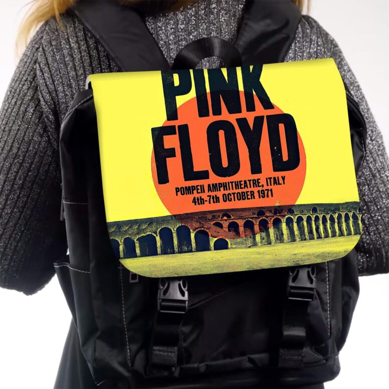 Pompeii Amphitheatre Italy Pink Floyd Poster  Pink Floyd Black Shoulder Backpack