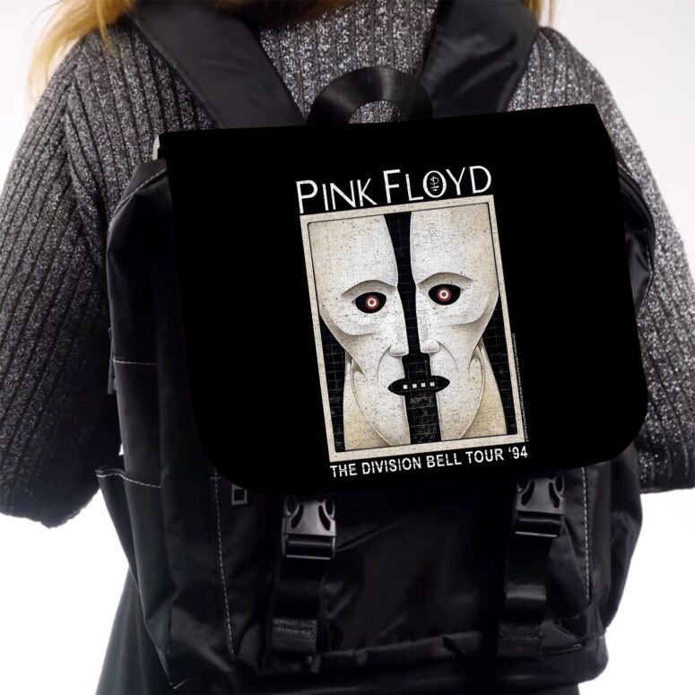 Popfunk Pink Floyd Division Bell 1994 Album Tour Black Shoulder Backpack Popfunk Pink Floyd Division Bell 1994 Album Tour Black Shoulder Backpack