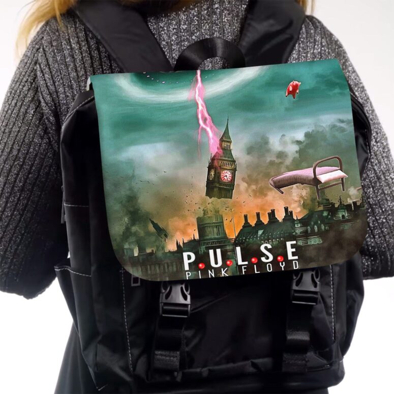 Power of Pulse  Pink Floyd Black Shoulder Backpack