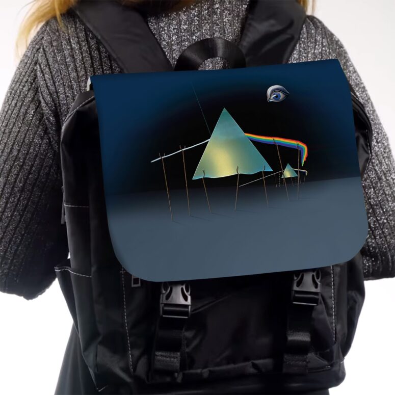 The Dark Side of the Moon Storm Studio  Pink Floyd Black Shoulder Backpack