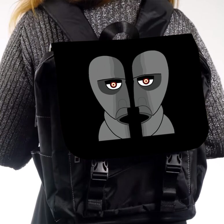 The Division Bell Simple Art Pink Floyd Black Shoulder Backpack The Division Bell Simple Art Pink Floyd Black Shoulder Backpack