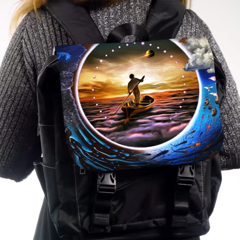 The Endless River  Pink Floyd Black Shoulder Backpack