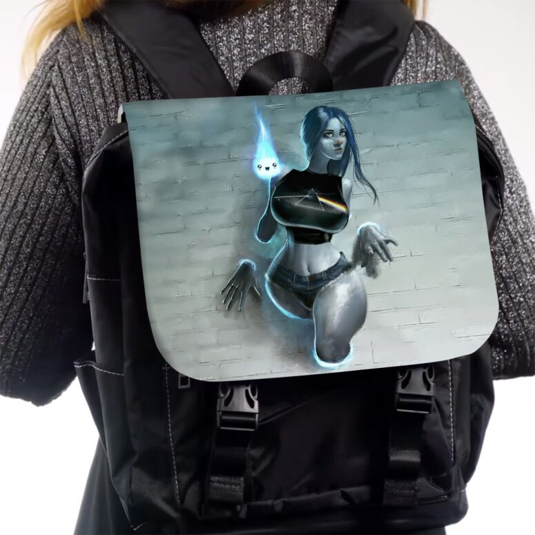 The Ghost Girl Pink Floyd fan Black Shoulder Backpack