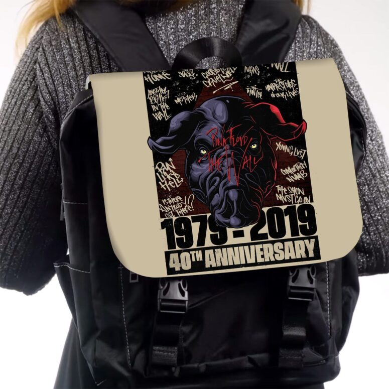The Wall 40th Anniversary Fan Pink Floyd Posters  Pink Floyd Black Shoulder Backpack