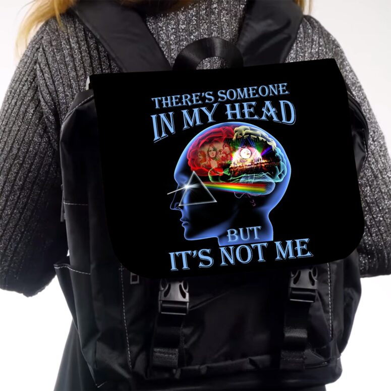 There's Someone in My Head But It's Not Me  Pink Floyd Black Shoulder Backpack
