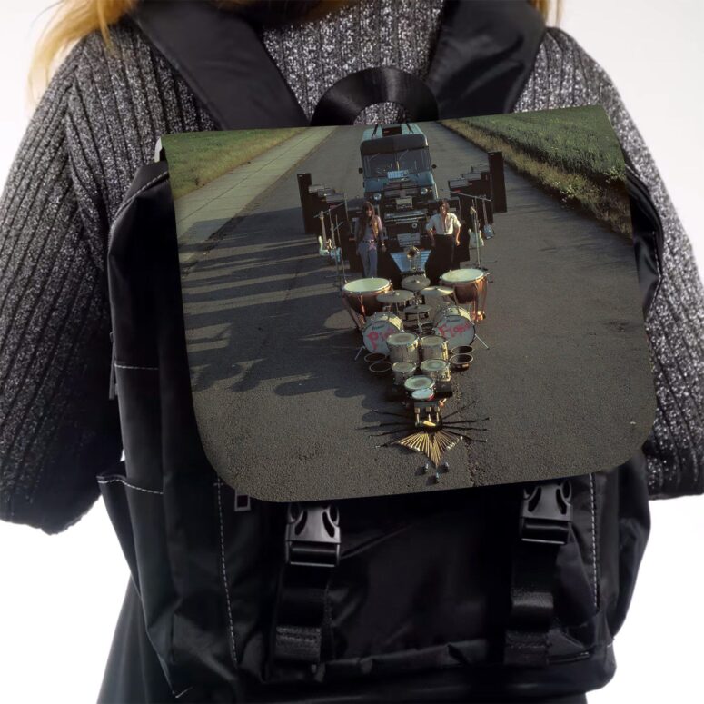 Ummagumma Back Cover 1969 Pink Floyd Black Shoulder Backpack Ummagumma Back Cover 1969 Pink Floyd Black Shoulder Backpack
