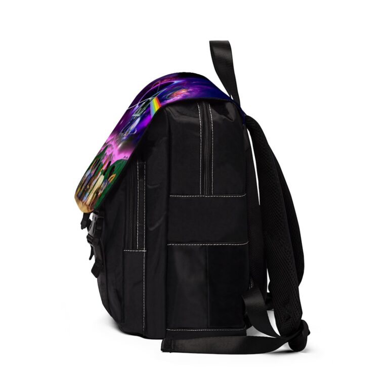 Album Illustration DSOTM Pink Floyd Black Shoulder Backpack Album Illustration DSOTM Pink Floyd Black Shoulder Backpack