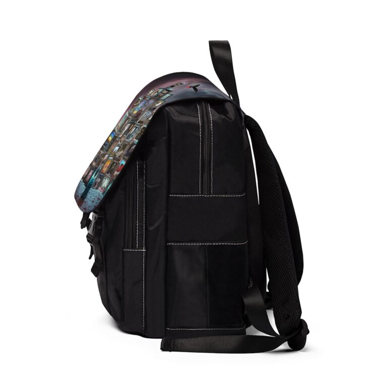 Boy Watching Pink Floyd Show Black Shoulder Backpack
