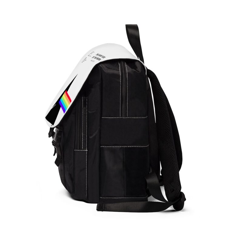 Dark Side Minimalism Painting  Pink Floyd Black Shoulder Backpack