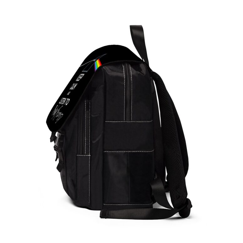 Keep calm And listen to Pink Floyd Black Shoulder Backpack Keep calm And listen to Pink Floyd Black Shoulder Backpack